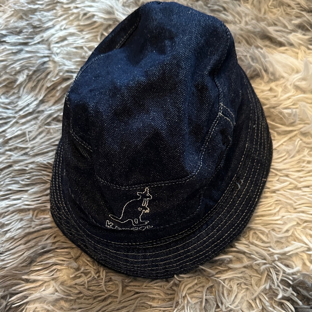 REVERSIBLE UNISEX Kangol Kids Dark Denim Bucket Hat